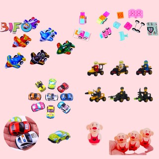 Combo đồ chơi mini siêu thú vị đồ chơi ô tô, máy bay, xe tự lắp ráp, heo piggy bé thỏa sức khám phá