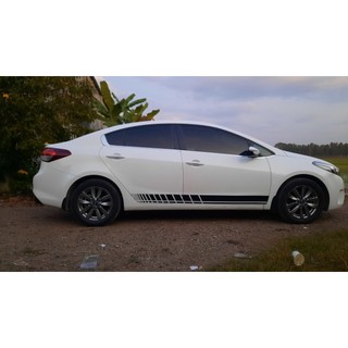 Tem dán sườn xe ô tô phong cách thể thao ms002