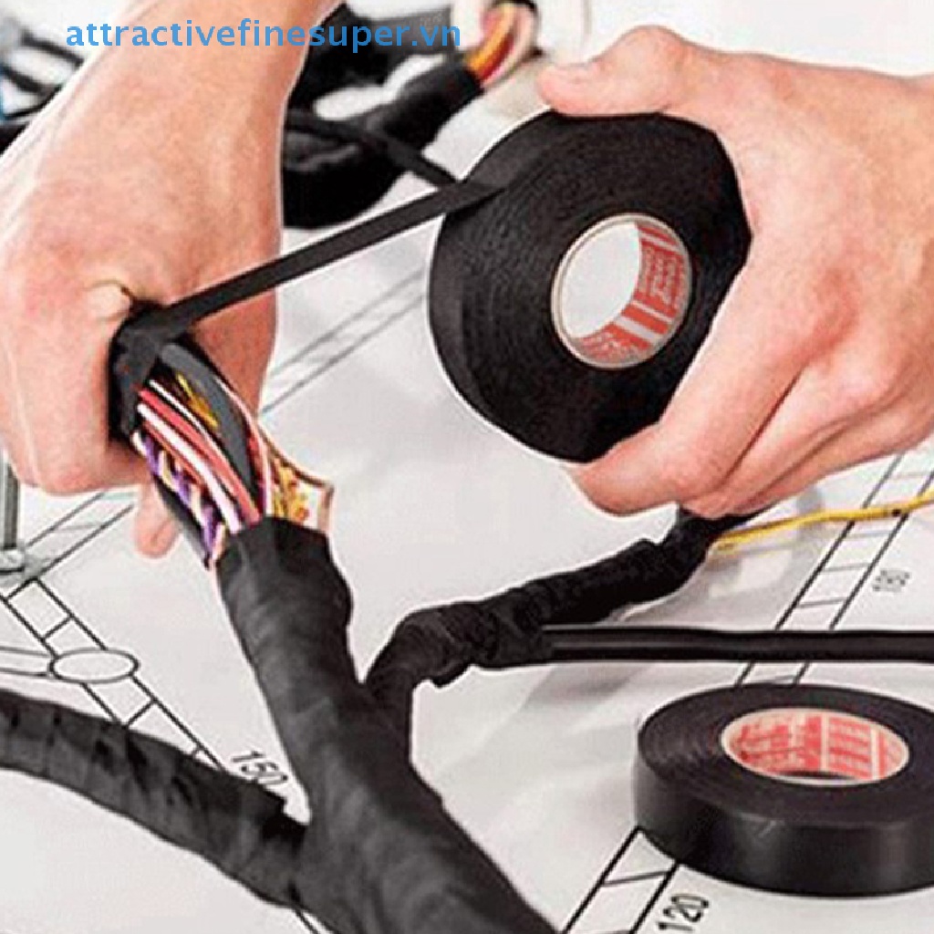 Cuộn Băng Keo Cách Nhiệt Chống Cháy Dài 15M Cho Dây Cáp Xe Hơi