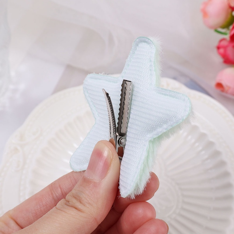 Kẹp Tóc Ngôi Sao Nhiều Màu Sắc Bằng Lông Nhung Dễ Thương Xinh Xắn Cho Nữ 1 Cái