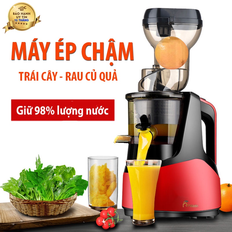 Máy Ép Chậm Hoa Quả Trái Cây Công Suất Lớn Tách Kiệt Nước, Máy Xay Ép Sinh Tố Paladin Chính Hãng