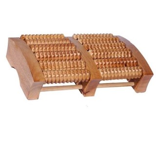 Bàn lăn gỗ massage chân 6 hàng đại