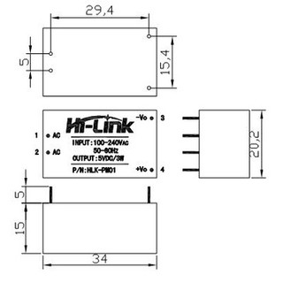 HLK-PM01 Module Nguồn AC-DC Hi-Link 5V 3W