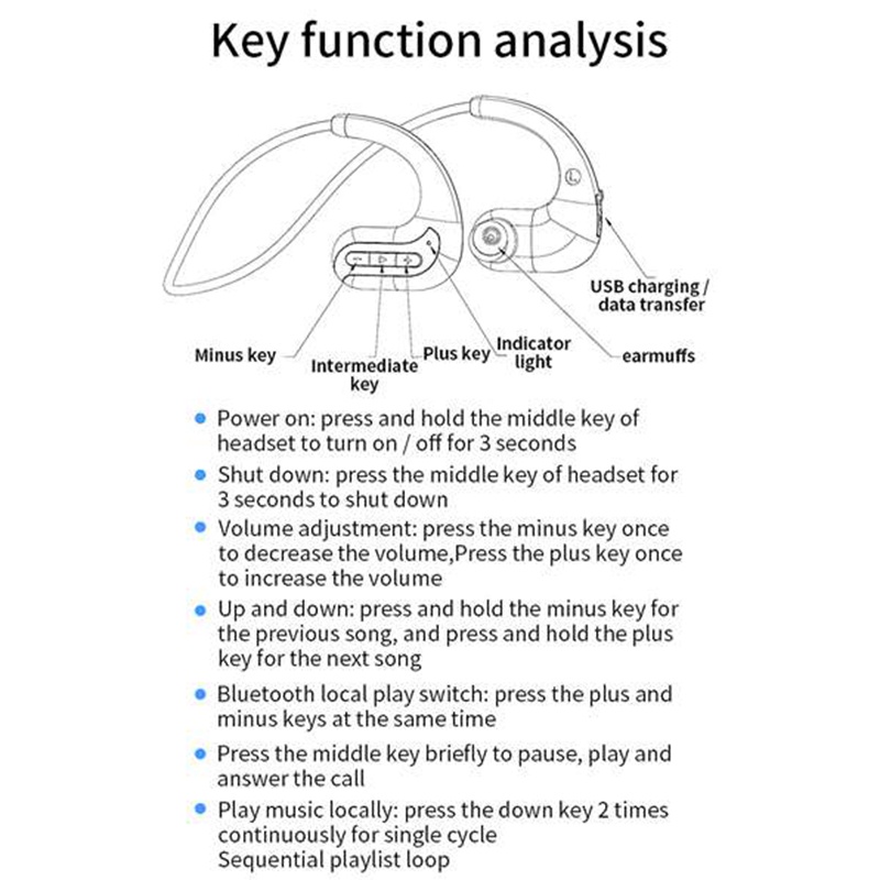 Wireless Earphones IPX8 S1200 Waterproof Swimming Headphone Sports Earbuds Bluetooth Headset Stereo 8G MP3 Player