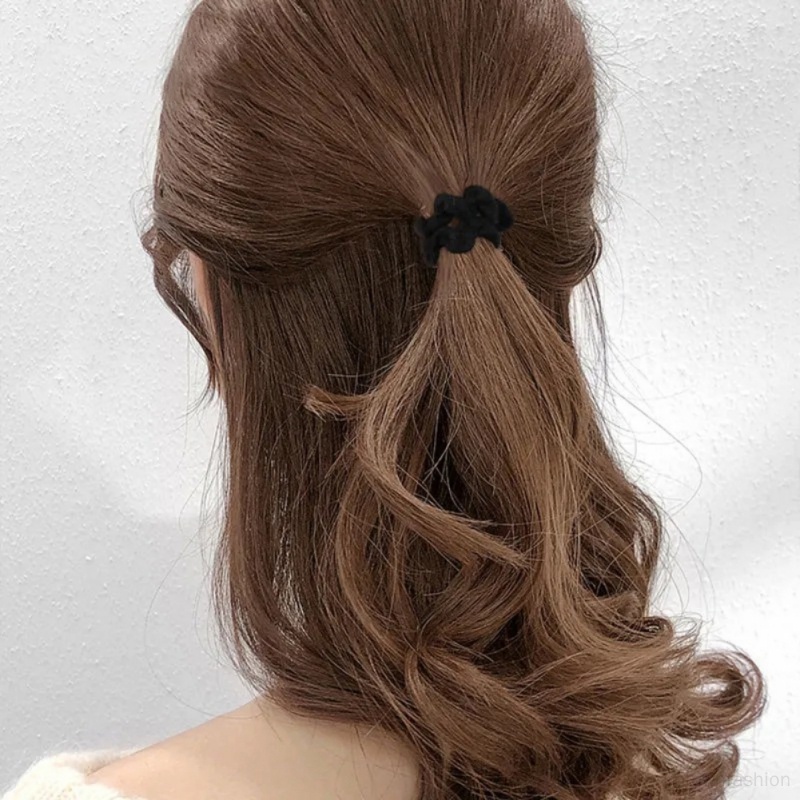 Băng Đô Cài Tóc Màu Trơn Đính Hoa Dễ Thương