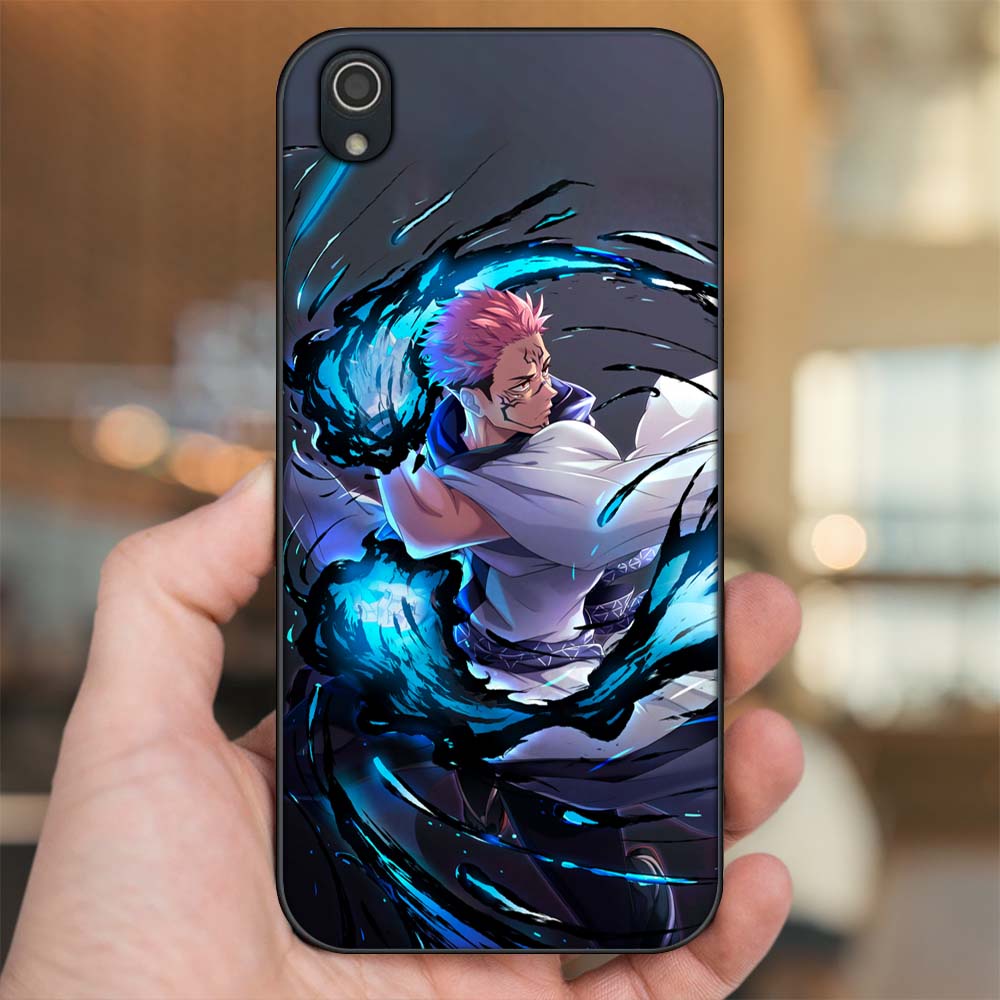 Ốp lưng Vivo Y91c viền đen in hình Sukuna Yuji Jujutsu Kaisen Chú Thuật Hồi Chiến