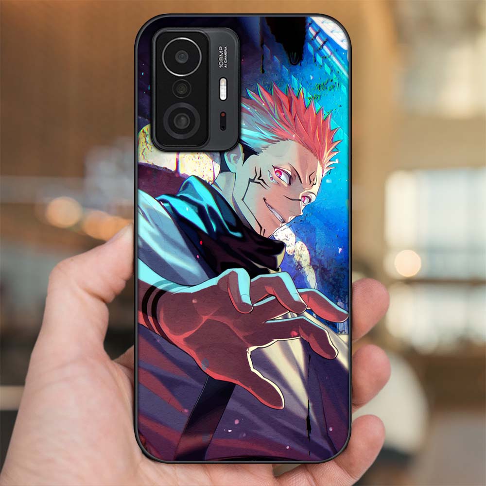 Ốp lưng Xiaomi 11T viền đen in hình Sukuna Yuji Jujutsu Kaisen Chú Thuật Hồi Chiến