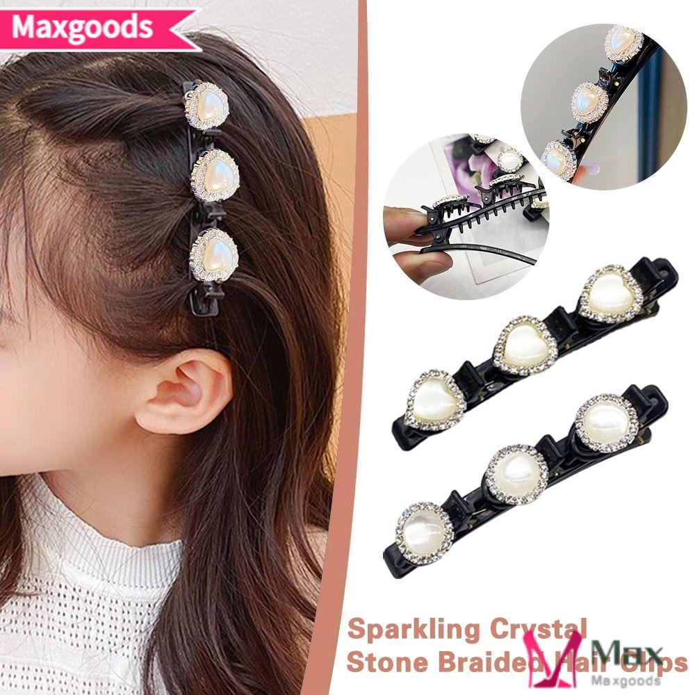 Bộ 2 / 4 Kẹp Tóc Bện Dây Thời Trang Dành Cho Nữ|Kẹp Tóc Đính Đá Thời Trang Cho Nữ