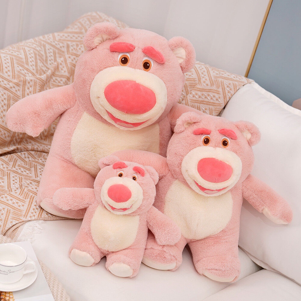 Thú Nhồi Bông Hình Chú Gấu Hồng Vải Cotton Mềm Mại Thoải Mái Dùng Làm Quà Tặng Sinh Nhật Cho Bé Gái