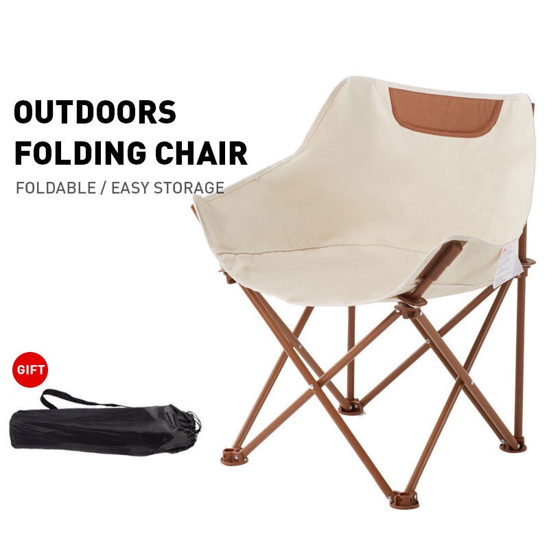 Ghế Xếp Cắm Trại Ngoài Trời Hình Mặt Trăng Tiện Dụng