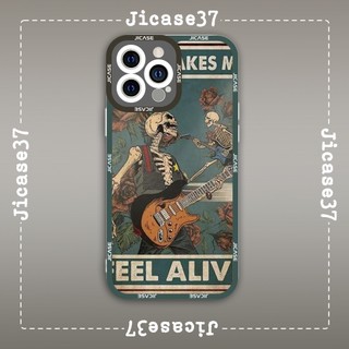 Ốp lưng iphone và samsung xiaomi oppo cạnh vuông Jicase Vintage Retro Rock N' Rose Rock Star 