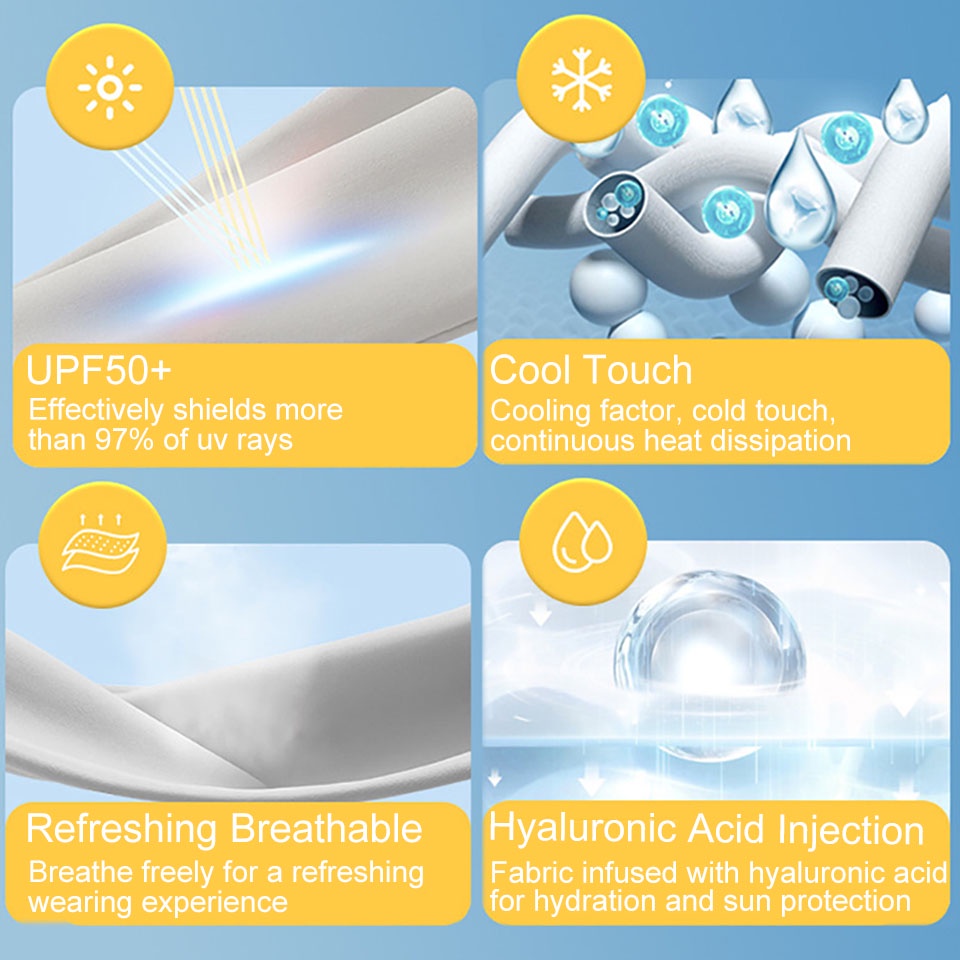 1 Cặp Găng Tay Chống Nắng Và Tia UV Bằng Lụa Lạnh Thoáng Khí Dành Cho Nữ