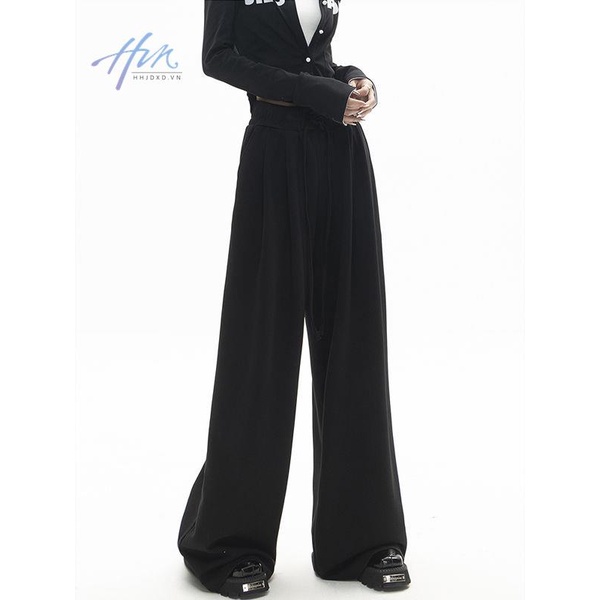 Quần Dài Lưng Cao Ống Rộng Phong Cách Thời Trang Đường Phố Mỹ 2022