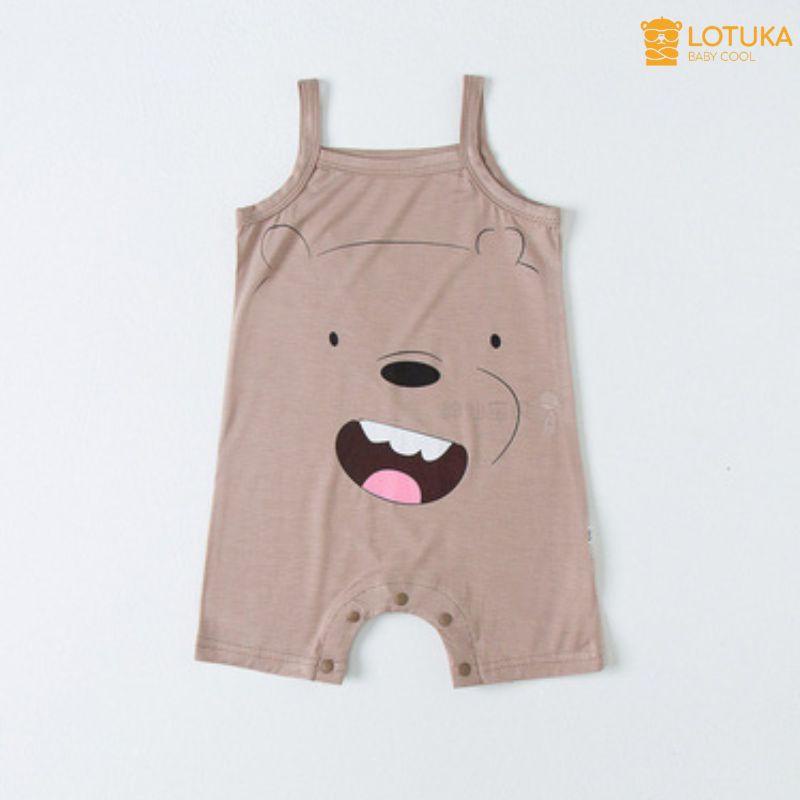 Bodysuit Cho Bé Trai Bé Gái LOTUKA Mùa Hè Vải Thun Lạnh Cao Cấp An Toàn, Đồ Liền Thân Sơ Sinh Từ 3-12kg