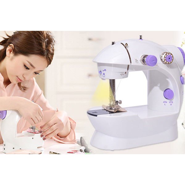 Máy May Để Bàn Mini Có Đèn Led- Máy Khâu Mini Gia Đình SIêu Tiện Lợi Cho Gia Đình