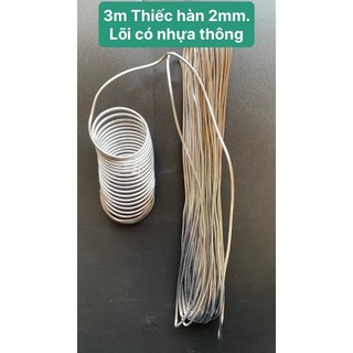 Thiếc hàn 2 li - Sợi dài 3m - Nhẹ lửa lõi có nhựa thông - Thiếc hàn 2mm