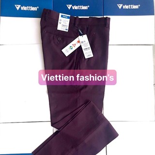 Quần tây nam việt tiến màu tím đậm phom reguler fit