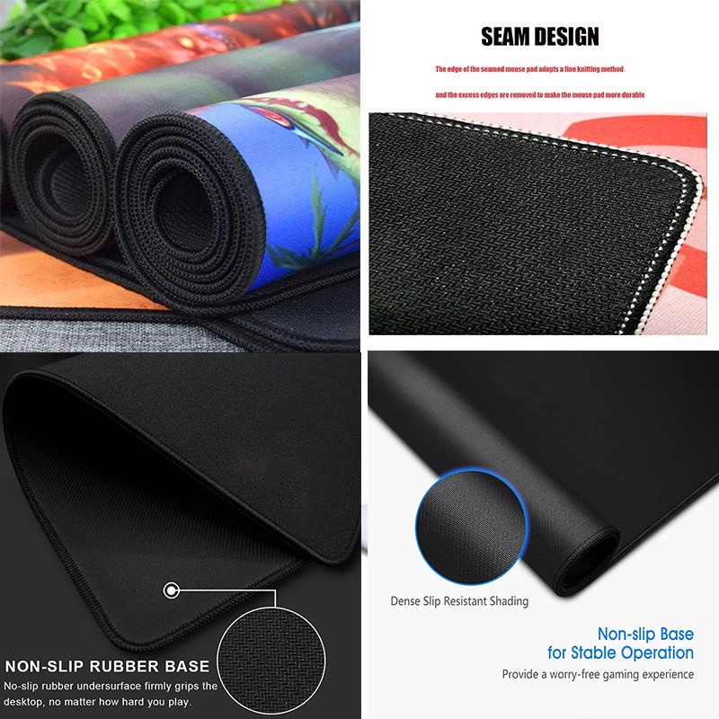 Thảm Lót Chuột Và Bàn Phím Máy Tính Bằng Cao Su Mềm Tự Nhiên Hình Gấu Trúc / Mèo Dễ Thương XL HD Bubu Dudu XXL Playmat