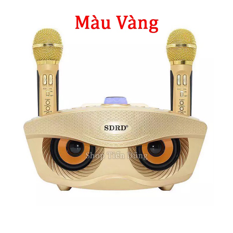 Loa Karaoke Bluetooth SD 306 Kiểu Dáng Cú Mèo Tặng Kèm 2 Micro