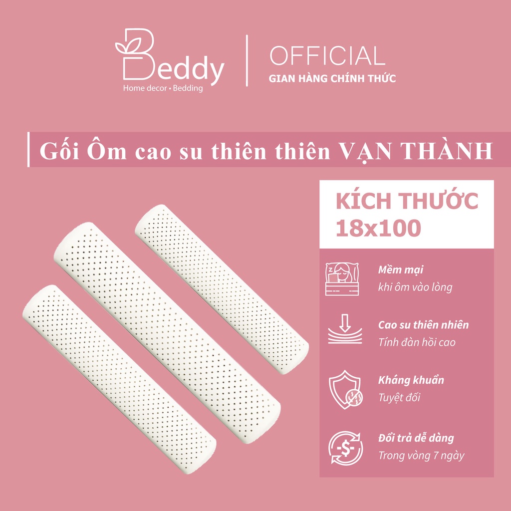 Ruột Gối Ôm Cao Su Thiên Nhiên BOLSTER Vạn Thành, Chống Trơn Trượt ( 18x100 )