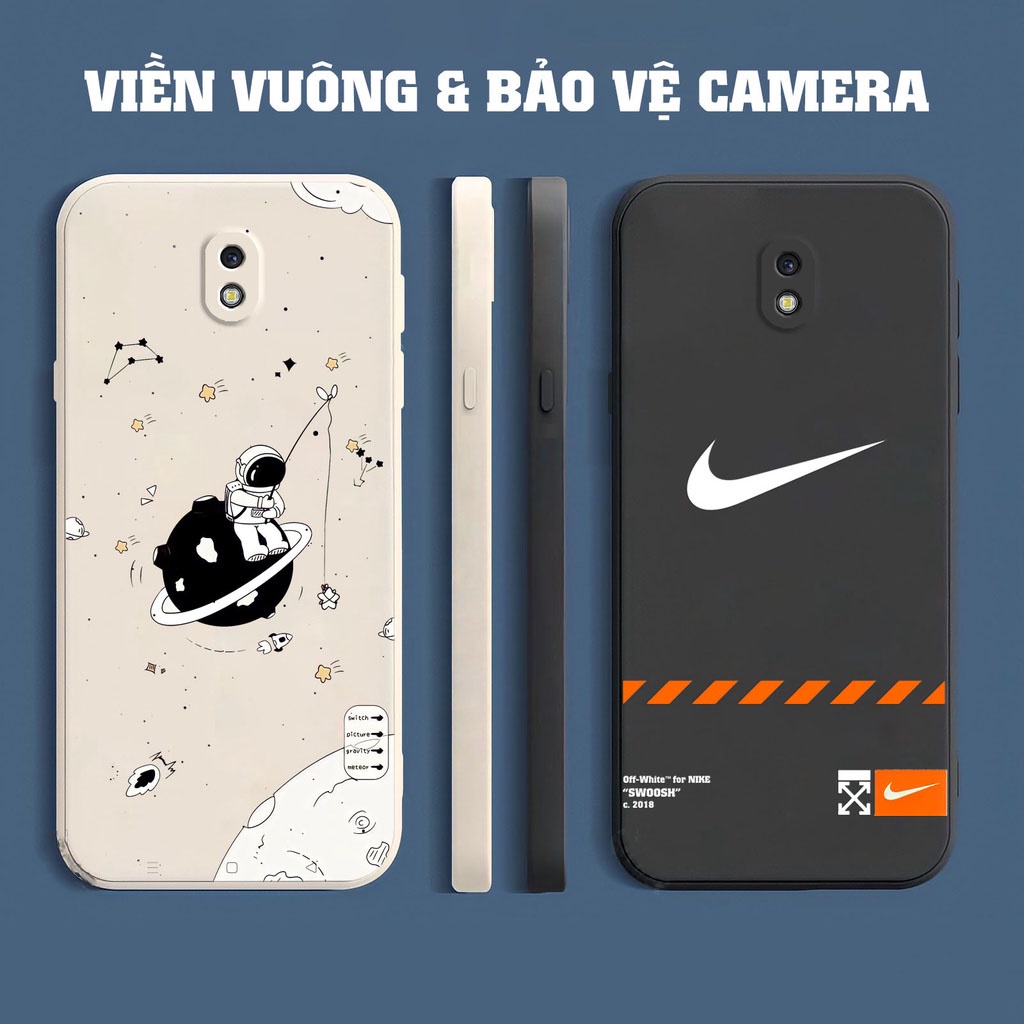 Ốp lưng Samsung J3 Pro / J5 Pro / J7 Pro in hình Nasa L.V vũ trụ và N.I.K.E cạnh viền vuông có bảo vệ camera