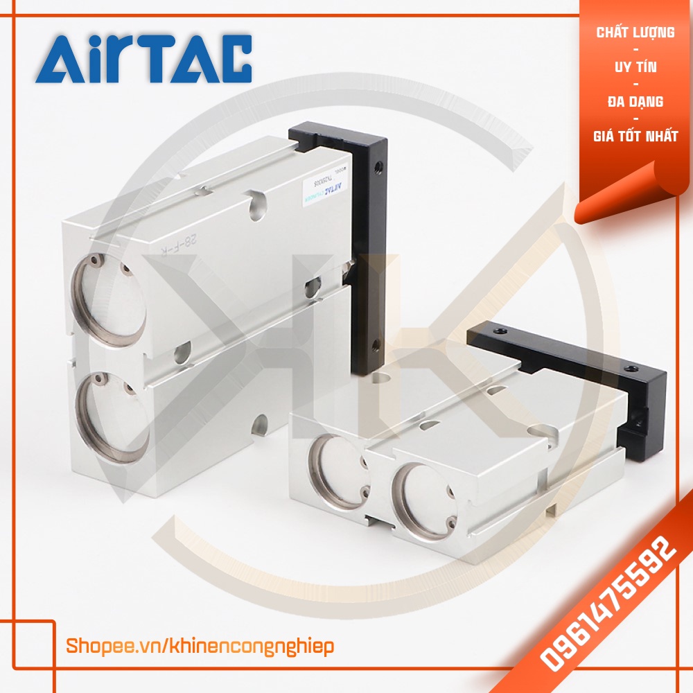 Xi Lanh Khí Nén Dẫn Hướng 2 Ty AirTAC TN25 x 10S,20S, 25S, 30S, 40S, 50S, 60S, 70S, 150S