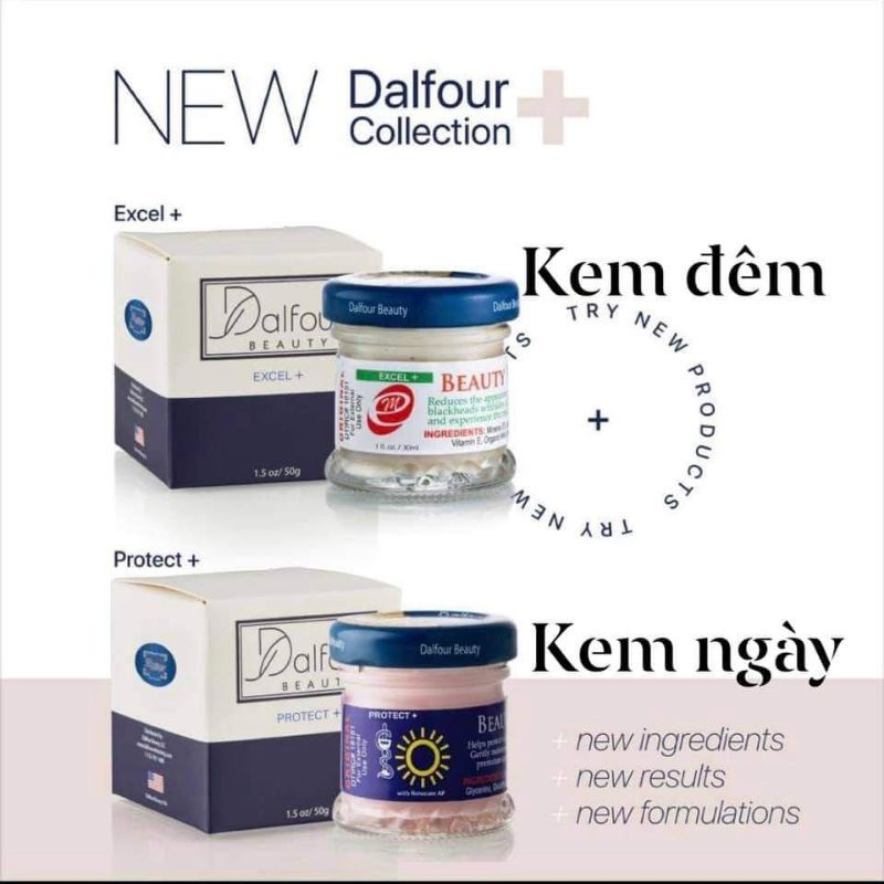 Kem pháp xuất mỹ Dalfour Beauty ban đêm/ban ngày