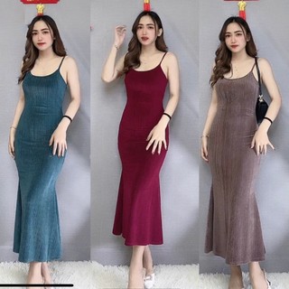 V88 Đầm đuôi cá chất nhung 2 lớp dày dặn, form ôm mặc cực kỳ tôn dáng, tay ngắn trẻ trung co giãn, khả năng hút ẩm tốt