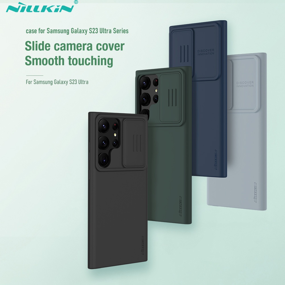 Dành Cho Samsung S23 Ultra Ốp Lưng NILLKIN Liquid Silicon Mịn Trượt Bảo Vệ Camera Dành Cho Samsung G