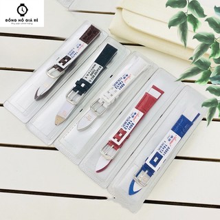 [ 5 màu ] Dây da đồng hồ nam nữ Vân cá sấu có hộp đủ [1]size 12mm > 24mm