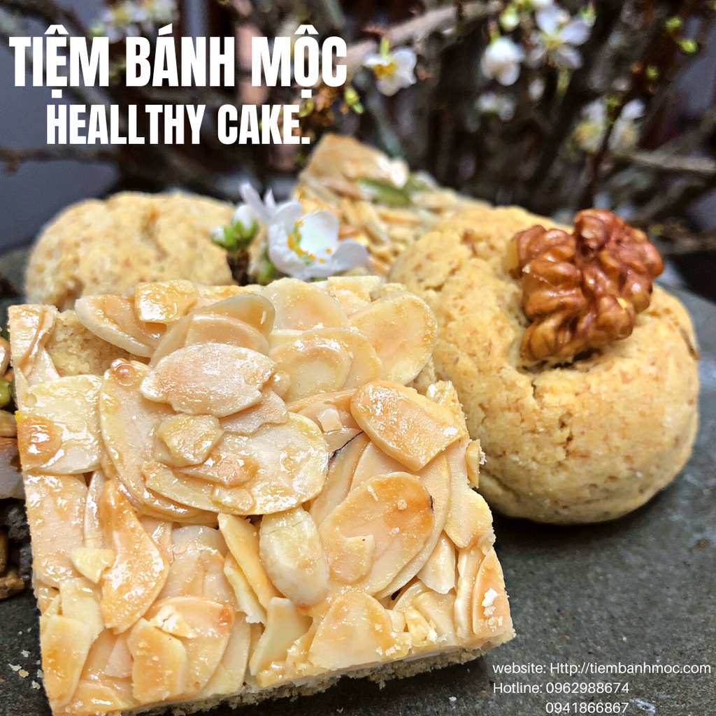 Bánh ngói nguyên cám hạnh nhân không đường ăn kiêng giảm cân ăn kiêng tiểu đường 500gr