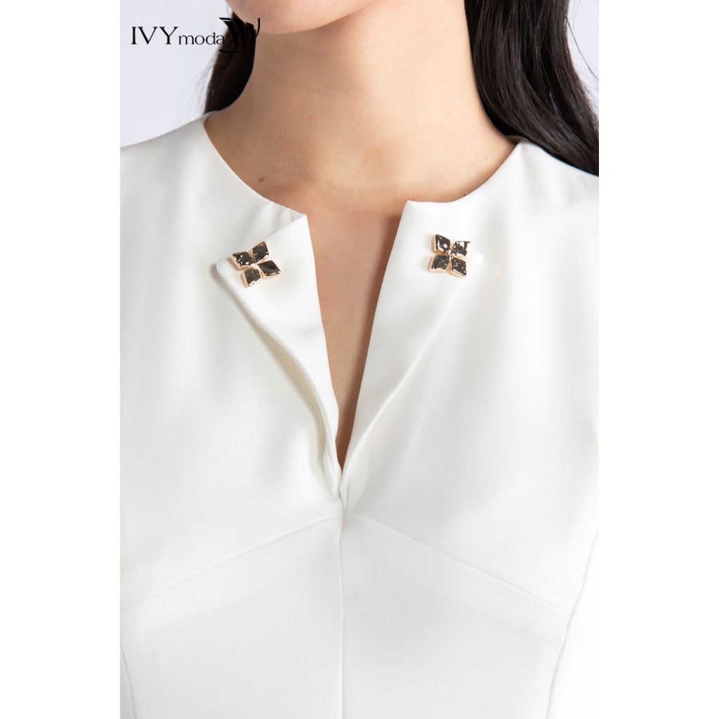 Đầm xòe tay hến nữ IVY moda MS 48T0083