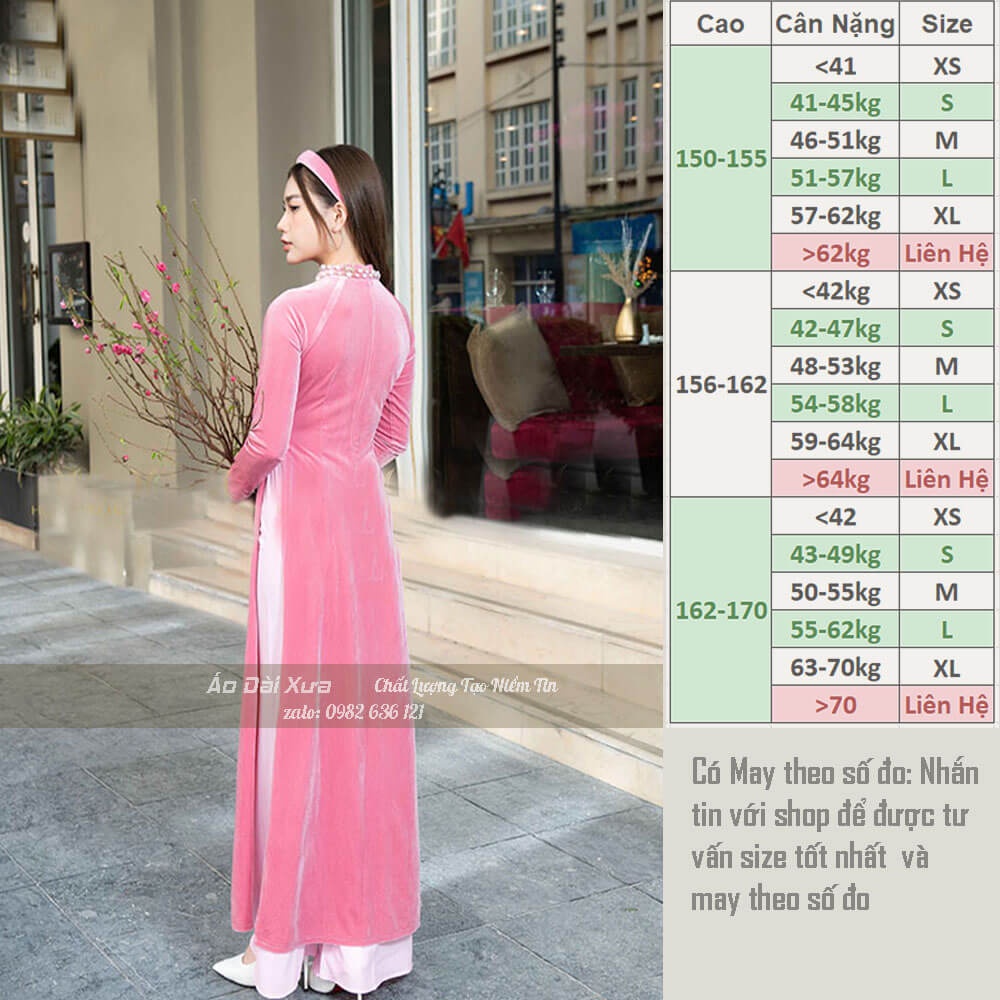 Áo Dài Truyền Thống Nữ Nhung HL17