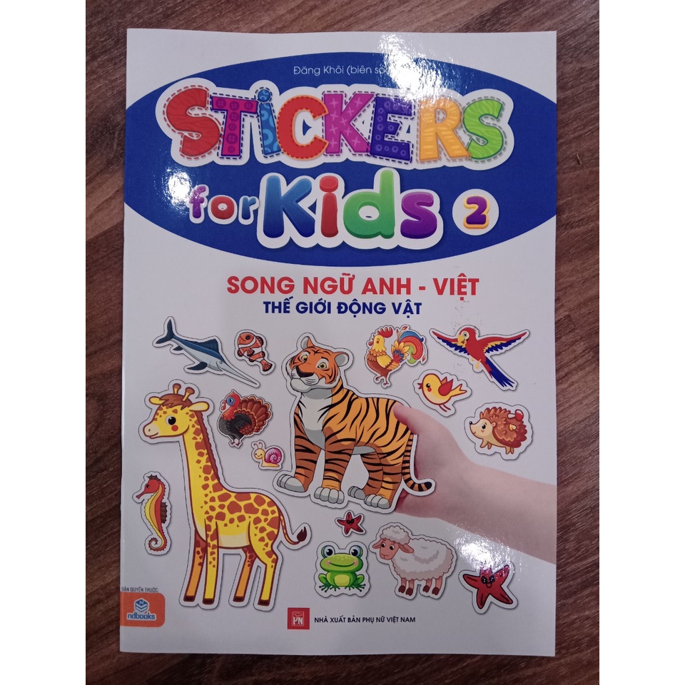 Sách - Sticker For Kids 2 (Song Ngữ Anh - Việt) - Thế Giới Động Vật