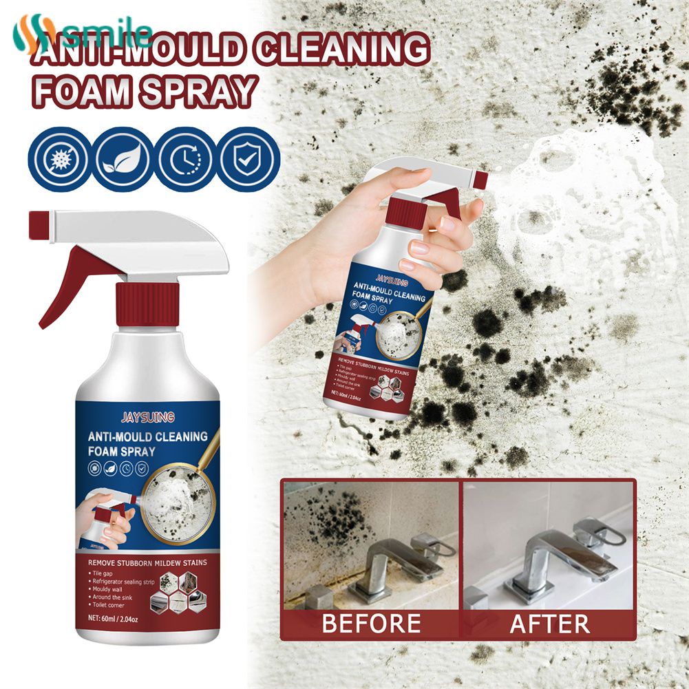 ღ Bình Xịt Tẩy Nấm Mốc 60Ml Chất Làm Sạch Bọt Nấm Mốc Chất Tẩy Nấm Mốc Chất Tẩy Rửa Tường Sàn Gạch Men Đồ Nội Thất Chất Tẩy Rửa Sâu Đa Năng Gia Dụng
