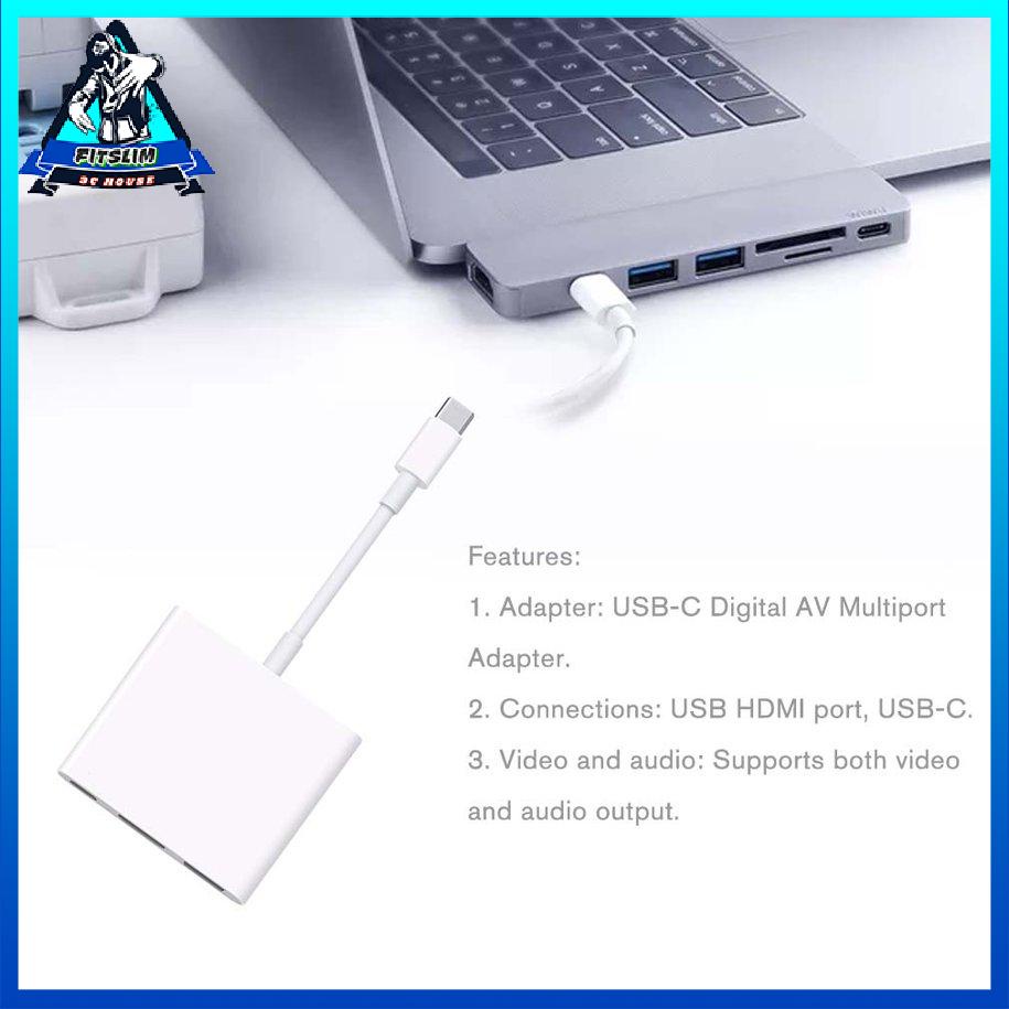Bộ chuyển đổi nhiều cổng Av kỹ thuật số USB-C Phụ kiện cho Apple [Z/11]