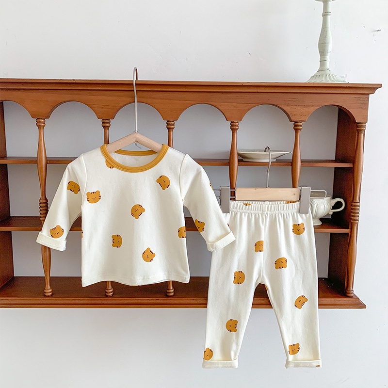 Áo Liền Quần Dài Tay Họa Tiết Hoạt Hình Thời Trang Xuân Thu Cho Bé