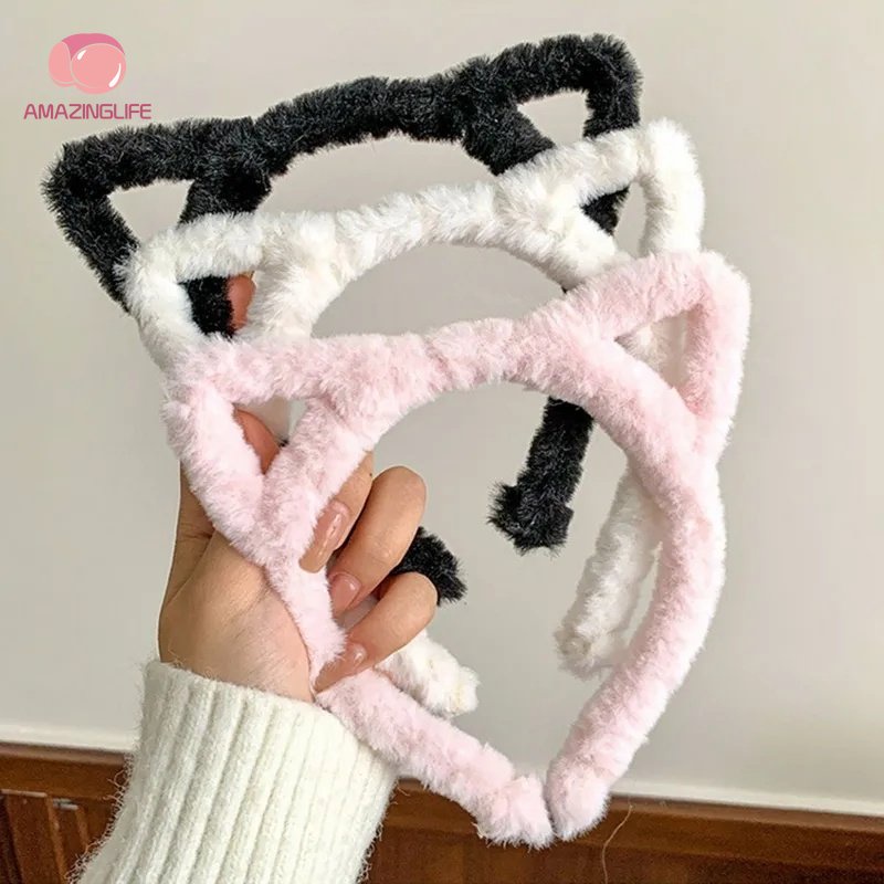 Băng Đô Tai Mèo Lông Xù Siêu Ngọt Ngào Thời Trang Cho Nữ / Bé Gái