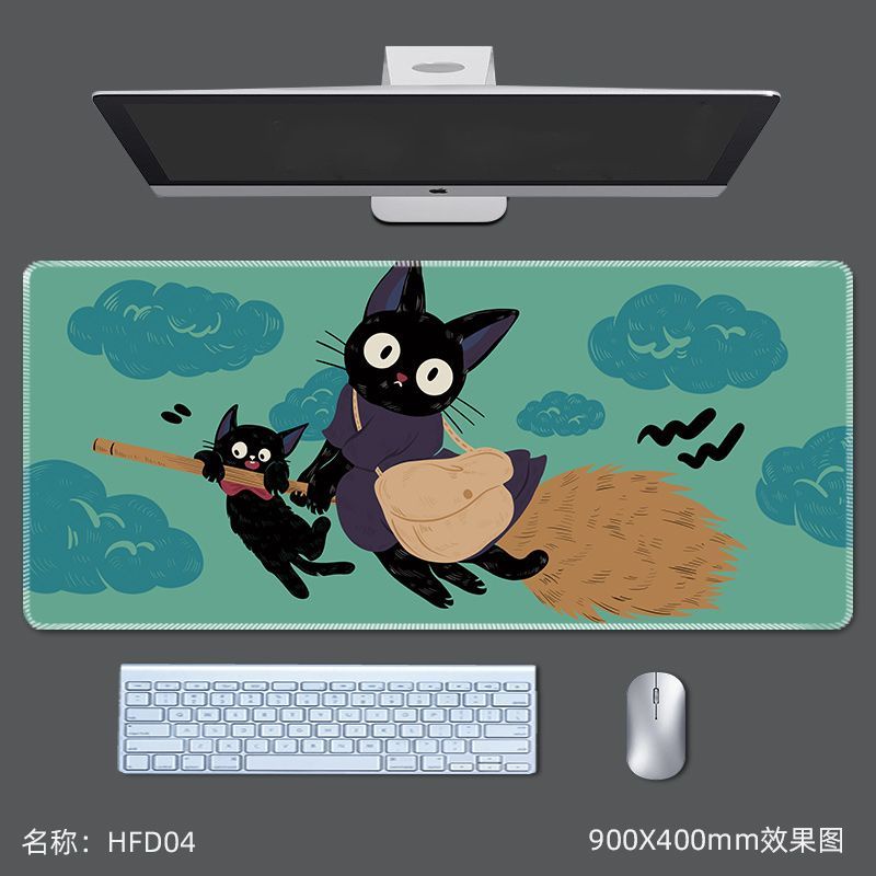 Tấm Lót Chuột Bàn Phím Máy Tính Chống Trượt In Hình Mèo Hoạt Hình Dễ Thương