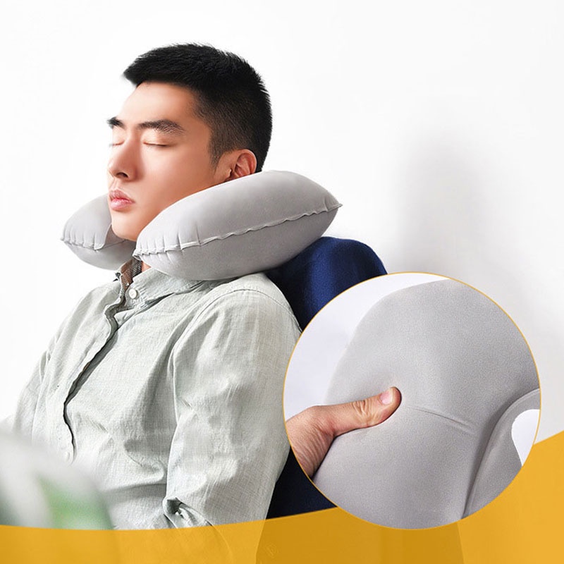 Nurgaz Gối Kê Cổ Hình Chữ U Bơm Hơi Tiện Dụng Khi Đi Du Lịch