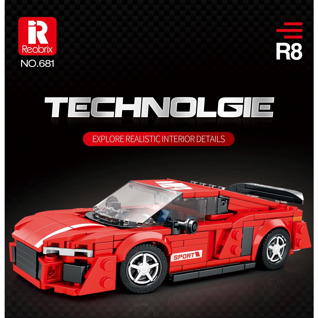 Mô Hình Xe Đua Thể Thao 2023 newest 680-88 Lego