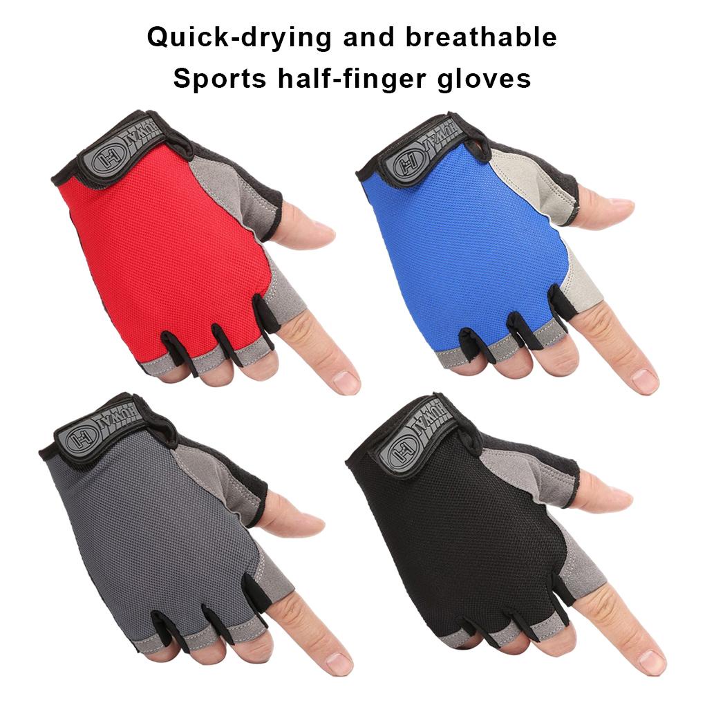 Găng Tay Thể Thao Hở Ngón Thoáng Khí Chống Trượt Cho Nam