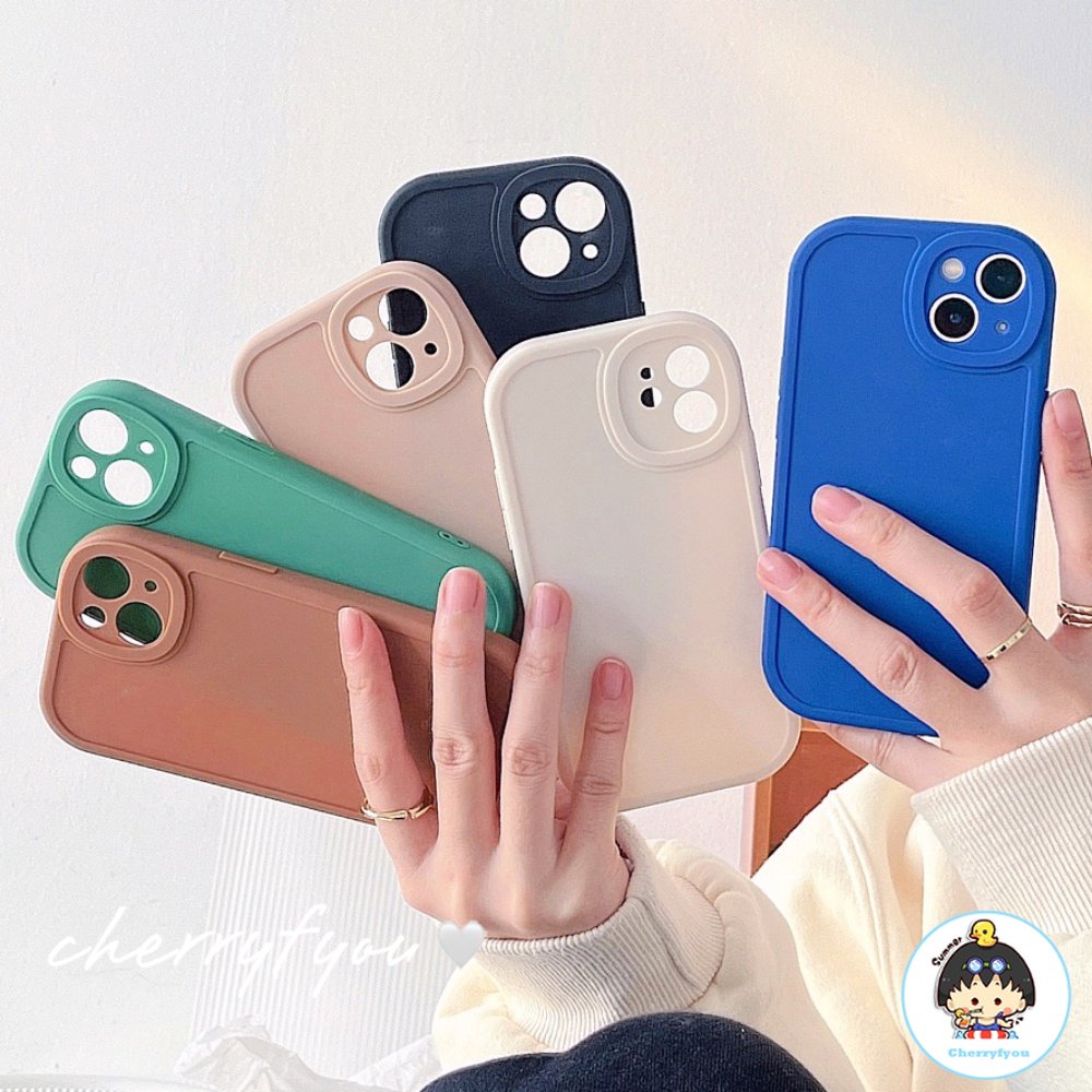 Ốp Điện Thoại TPU Mềm Mỏng Màu Kẹo Cho IPhone 14 13 12 11 Pro Max X XR 8 7 Plus