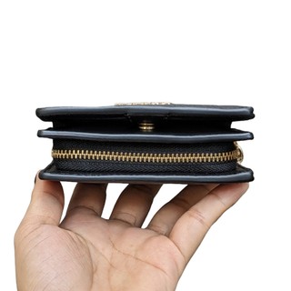 VÍ COACH C2862 SNAP WALLET MÀU ĐEN