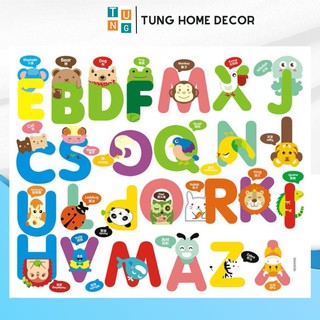 decal dán tường cho bé học thông minh số và chữ cái TUNG DECOR XH912C Small