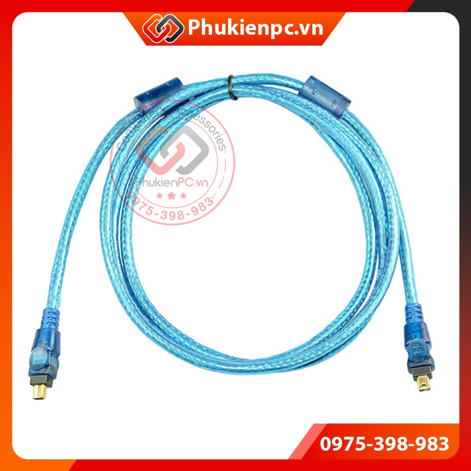 Cáp 1394 Firewire 400-400 dài 3M. Kết nối máy tính PC, Laptop với thiết bị âm thanh Sound card, thu âm, Camera, HDD Box