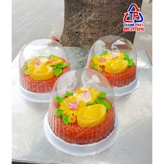 50 Hộp H24 bầu đựng xôi hoa đậu – Hộp đựng bánh kem 14cm