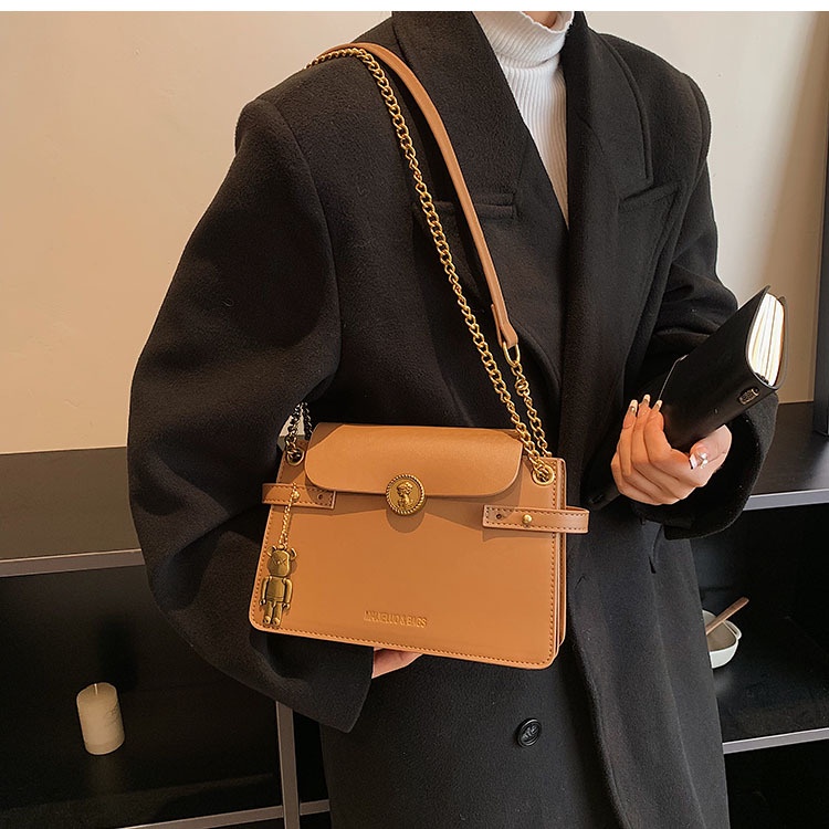 MISCHA Túi Xách Da PU Dáng Vuông Màu Trơn Thời Trang Cao Cấp