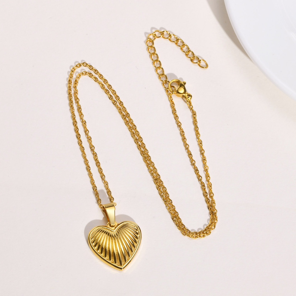 Vnox Vòng cổ Mặt Hình Trái Tim Vỏ Sò Cổ Điển Thời Trang Dành Cho Nữ
