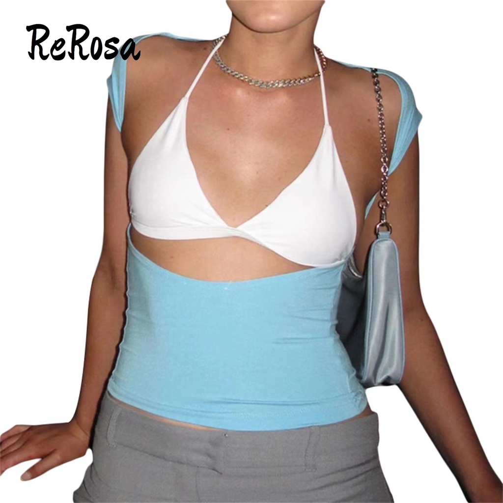 Áo Thun Tay Ngắn Hở Lưng Dáng Ôm Màu Trơn Thời Trang 2023 Quyến Rũ Cho Nữ